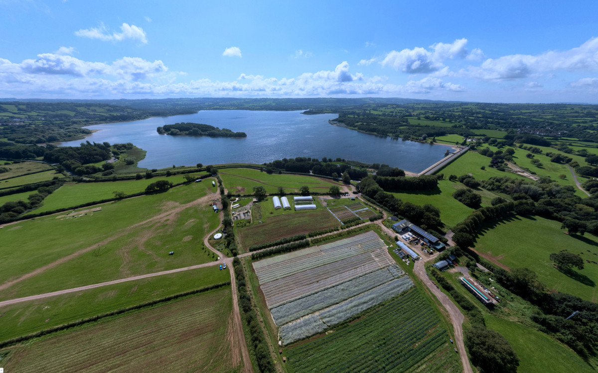 View of The Community Farm from a drone