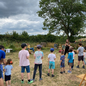 And we finished with some competitive paper dragonfly racing