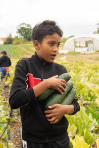 The Children's Kitchen visit to pick fresh produce to cook with